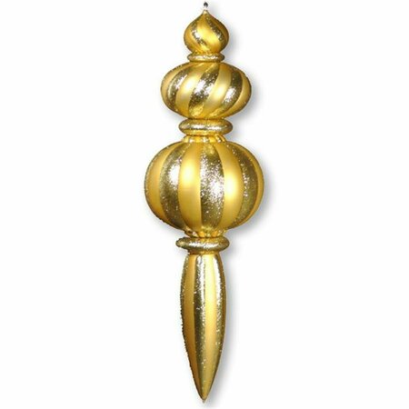 QUEENS OF CHRISTMAS 52 in. Oversized Shatterproof Finial Ornament, Gold ORN-OVS-52-GO